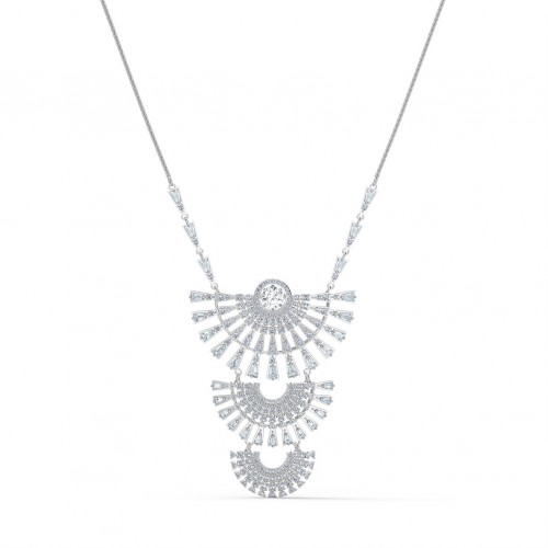 SWAROVSKI Sparkling Dance Dial Up Necklace White Rhodium Plated 5564432