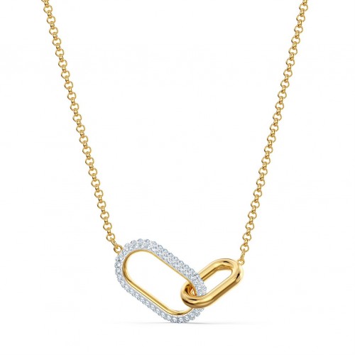 SWAROVSKI Time Necklace White Mixed Metal Finish 5566227
