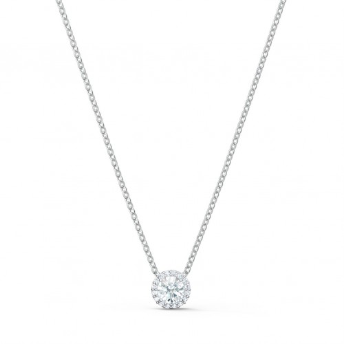 SWAROVSKI Angelic Round Pendant White Rhodium Plated 5567931