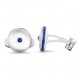 SWAROVSKI Theo Water Element Cufflinks Blue Rhodium Plated 5569063