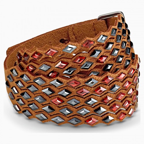SWAROVSKI Power Collection Bracelet Camel Alcantara Fabric 5572734