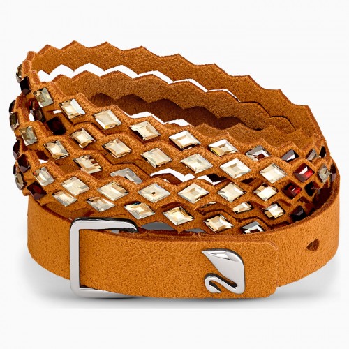 SWAROVSKI Power Collection Bracelet Camel Alcantara Fabric 5572734