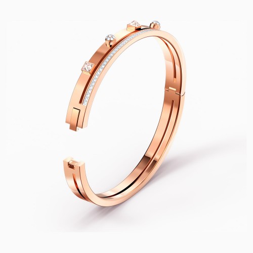SWAROVSKI Thrilling Cuff White Rose Gold Tone Plated 5572925