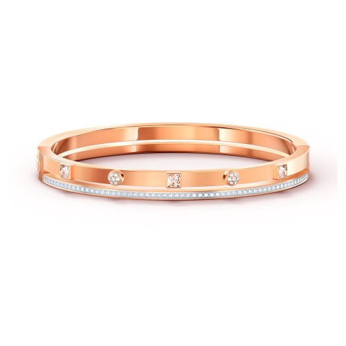SWAROVSKI Thrilling Cuff White Rose Gold Tone Plated 5572925