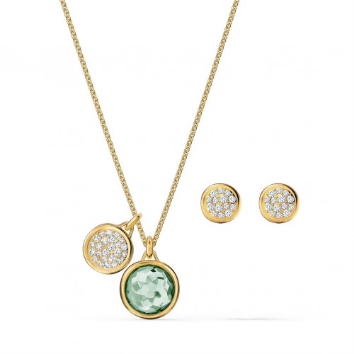 SWAROVSKI Tahlia Set Green Gold Tone Plated 5579789