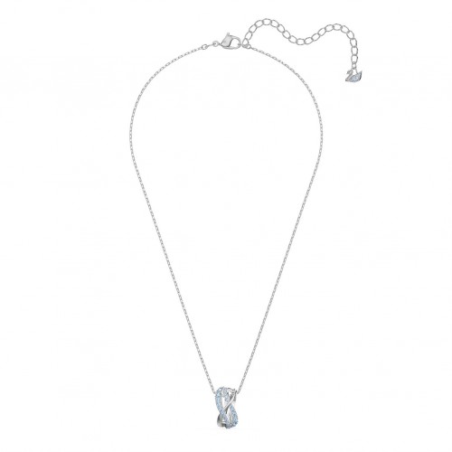 SWAROVSKI Twist Rows Pendant Blue Rhodium Plated 5582806