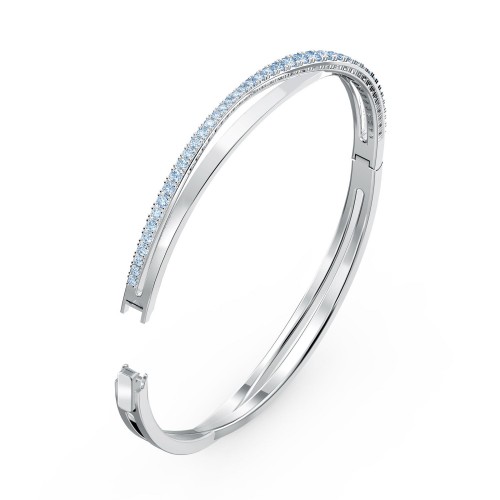 SWAROVSKI Twist Rows Blue Rhodium Plated 5582810