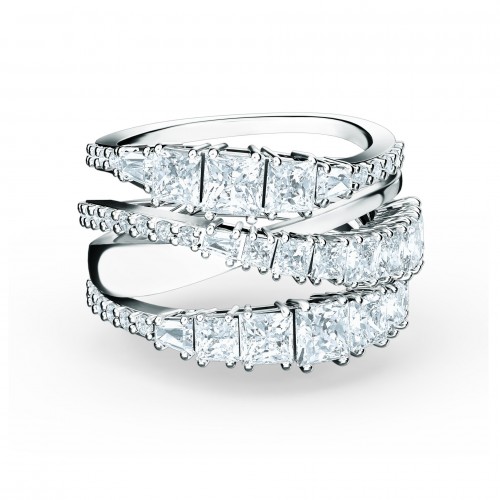 SWAROVSKI Twist Wrap Ring White Rhodium Plated 5584646