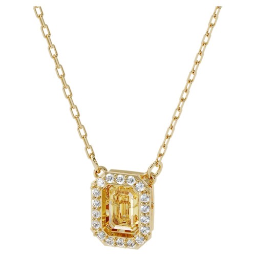 SWAROVSKI Millenia Necklace Square Zirconia Yellow Gold Tone Plated 5598421