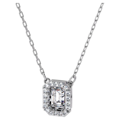 SWAROVSKI Millenia Necklace Square Zirconia White Rhodium Plated 5599177