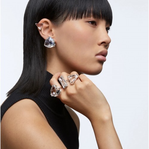 SWAROVSKI Mesmera Clip Earring Single Delta White Rhodium Plated 5600753