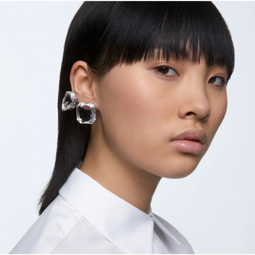 SWAROVSKI Mesmera Clip Earring Single Square White Rhodium Plated 5600756