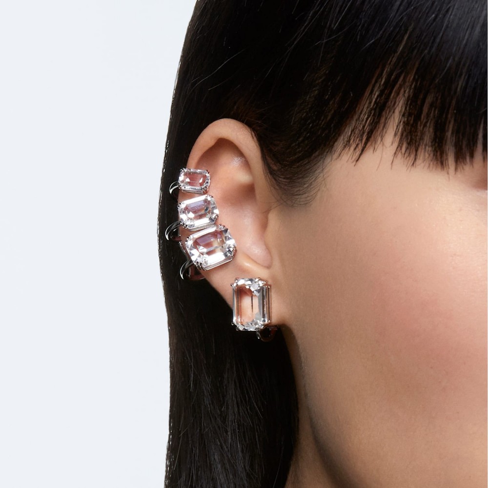 SWAROVSKI Mesmera Clip Earring Single Octagon White Rhodium Plated 5600860