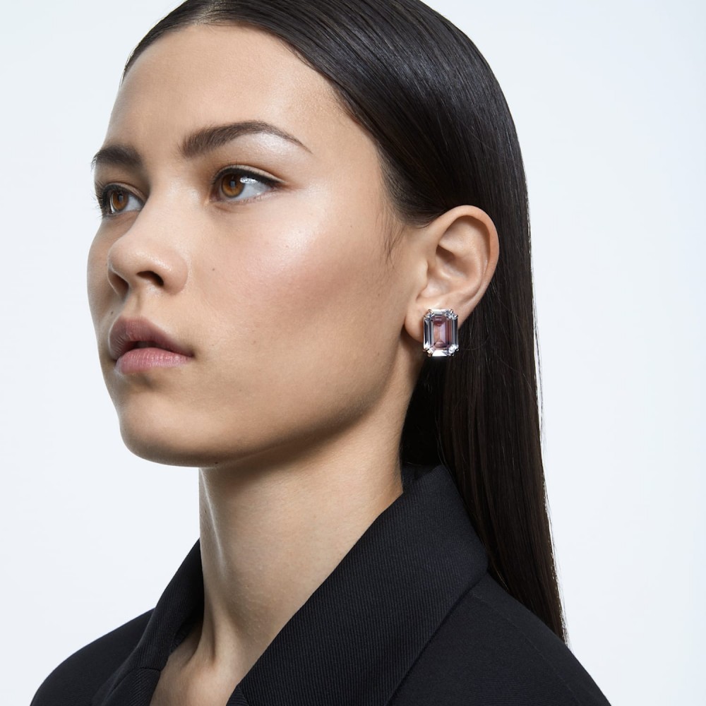 SWAROVSKI Mesmera Clip Earring Single Octagon White Rhodium Plated 5600860