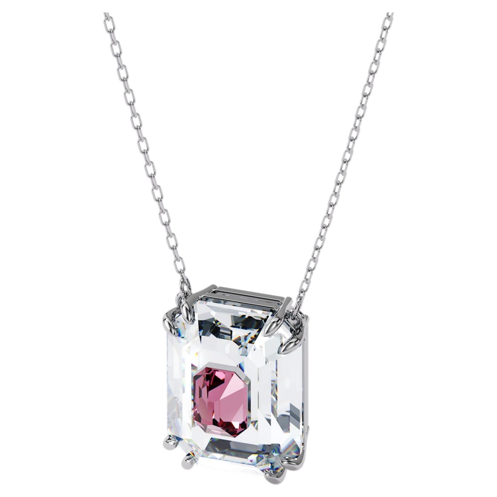 SWAROVSKI Chroma Necklace Pink Rhodium Plated 5608647