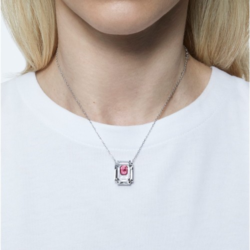 SWAROVSKI Chroma Necklace Pink Rhodium Plated 5608647