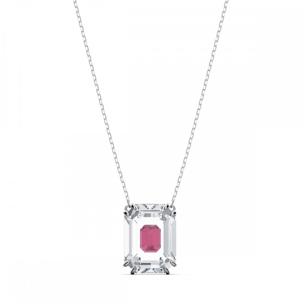 SWAROVSKI Chroma Necklace Pink Rhodium Plated 5608647