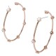 SWAROVSKI Constella Hoop Earrings White Rose Gold Tone Plated 5609706