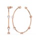 SWAROVSKI Constella Hoop Earrings White Rose Gold Tone Plated 5609706