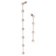 SWAROVSKI Constella Earrings Asymmetrical White Rose Gold Tone Plated 5609707