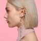 SWAROVSKI Constella Earrings Asymmetrical White Rose Gold Tone Plated 5609707
