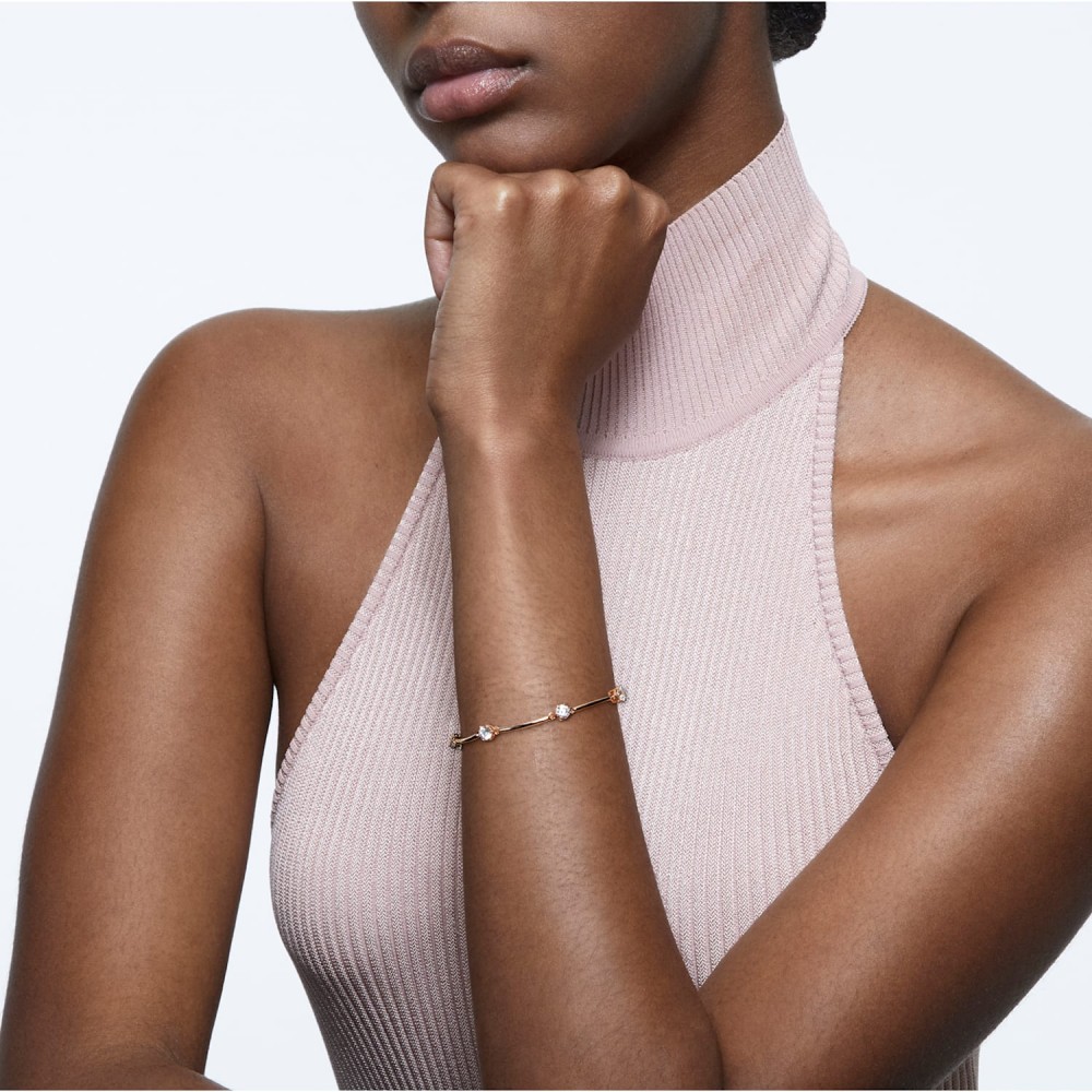 SWAROVSKI Constella Bangle White Rose Gold Tone Plated 5609711