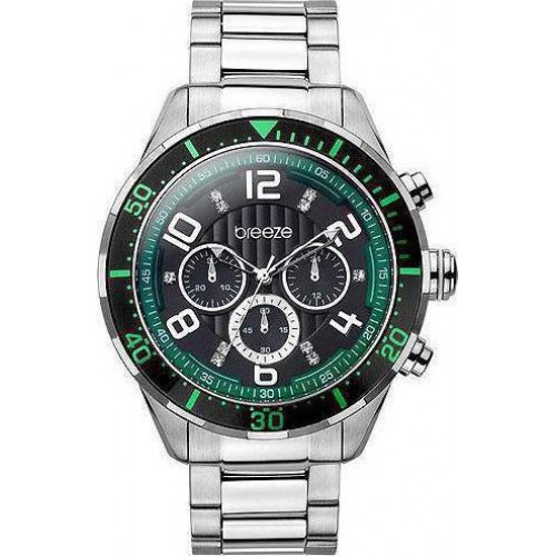 BREEZE Fast & Furious Crystals Stainless Steel Chronograph 610101.1