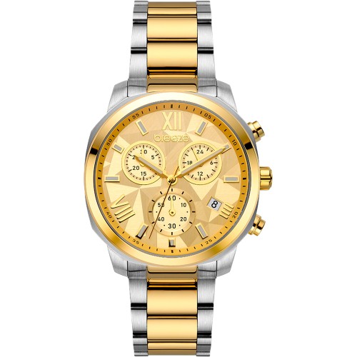 BREEZE Tresor Two Tone Stainless Steel Chronograph 712011.2