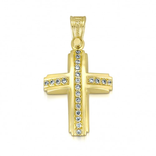 18K Χρυσός Σταυρός με Διαμάντι  0,22CT T1.1.1073 S767BRT