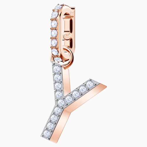 SWAROVSKI Remix Collection "Y" Charm Rose Gold Tone Plated 5437612