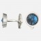 SWAROVSKI Round Cufflinks Blue Stainless Steel 1095441