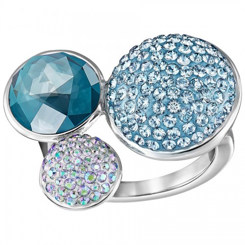 SWAROVSKI Fun Ring Blue Rhodium Plated 5225730