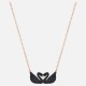 SWAROVSKI Iconic Double Swan Necklace Rose Gold Tone Plated 5296468