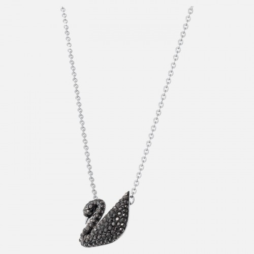 SWAROVSKI Iconic Swan Pendant Black Rhodium Plated 5347329