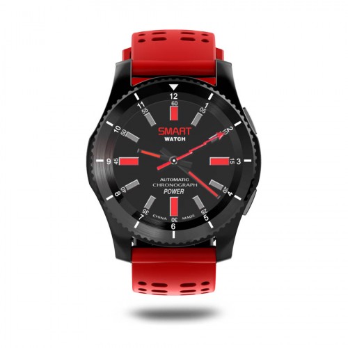 DAS.4 SG10 Smartwatch Black with Red Strap SG1080019