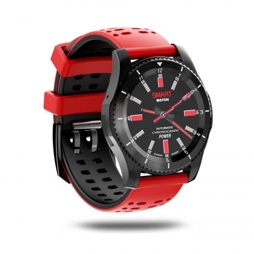 DAS.4 SG10 Smartwatch Black with Red Strap SG1080019