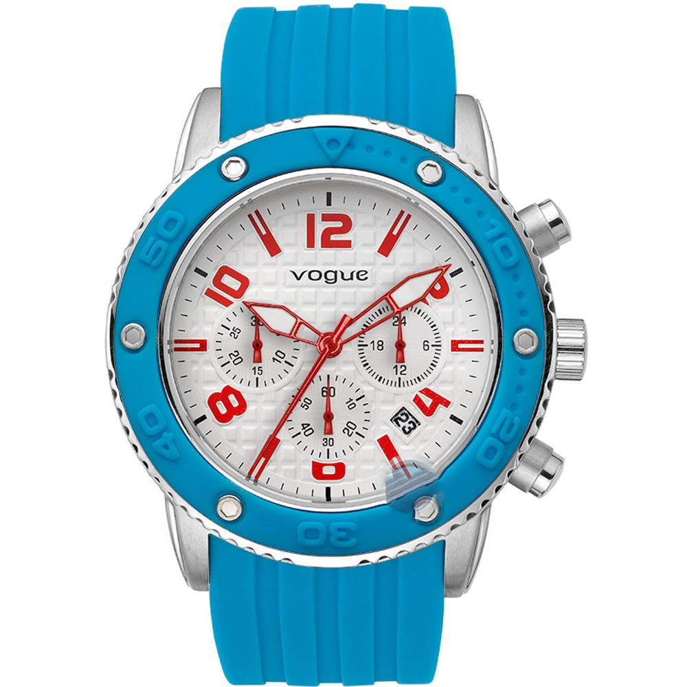 VOGUE Vivid Blue Rubber Chronograph 17201.3