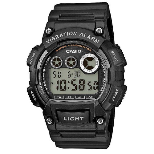 CASIO Collection Black Rubber Strap W-735-H-1AVEF