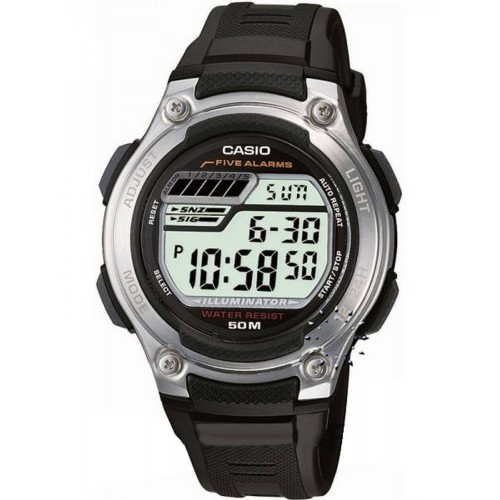CASIO Collection Digital Black Rubber Strap W-212H-1AVE