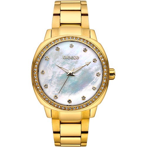 BREEZE Glamcy Crystals Gold Stainless Steel Bracelet 211081.2