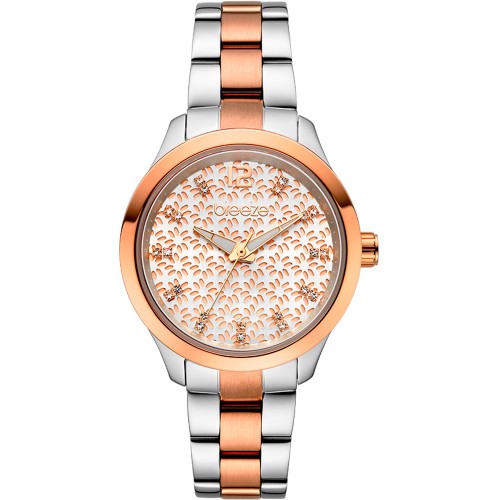 BREEZE Amorelle Crystals Two Tone Stainless Steel Bracelet 711061.4