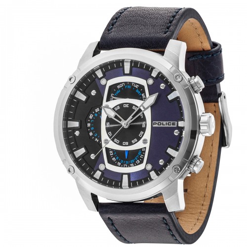 POLICE JAKARTA Blue Leather Strap PL.14831JS03