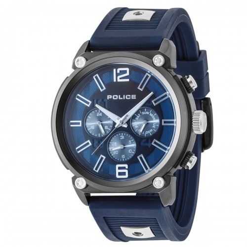 POLICE Armor Blue Rubber Strap PL.14378JSB03P