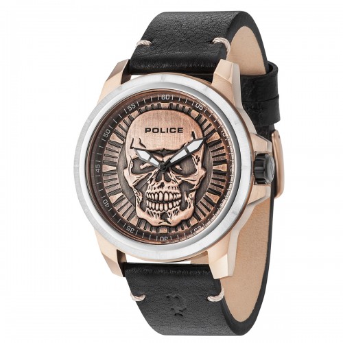 POLICE REAPER Black Leather Strap PL.14385JSTR62