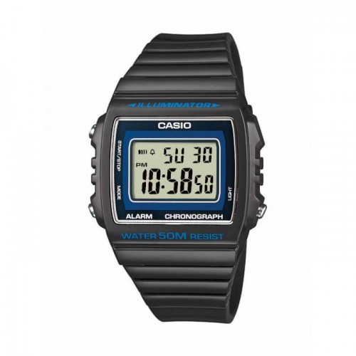 CASIO Collection Digital Black Rubber Strap W-215H-8AVEF
